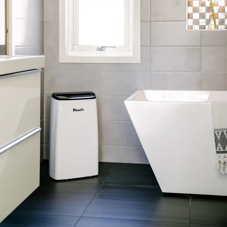 Woods MDK21 White Dehumidifier Portable Home Damp Moisture Remover 20L Daily