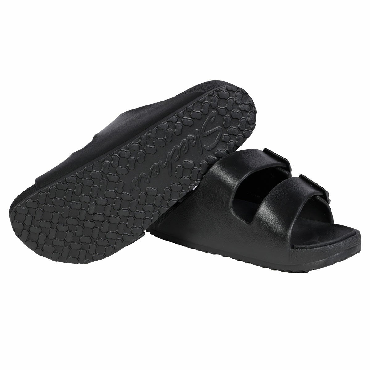 Skechers Cali Breeze Ladies Arch Comfort Slip On Sandals Black Sizes 4
