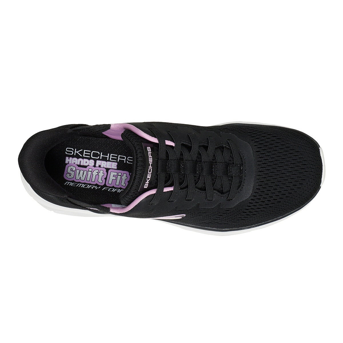 Skechers Ladies Glide-Step Swift Fit Slip-On Trainers Sneakers Black Sizes 7