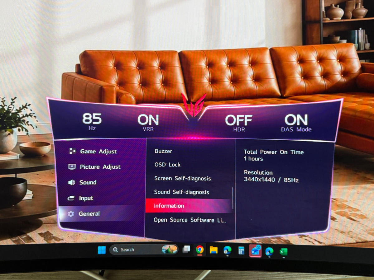 LG UltraGear 45" Curved OLED Gaming Monitor 45GX950A 165Hz WUHD 5K2K Black