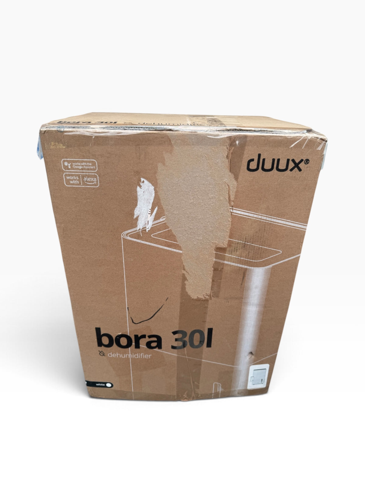 Duux Bora Smart Dehumidifier 30L Day DXDH30UK 50m² Laundry White 4L Tank