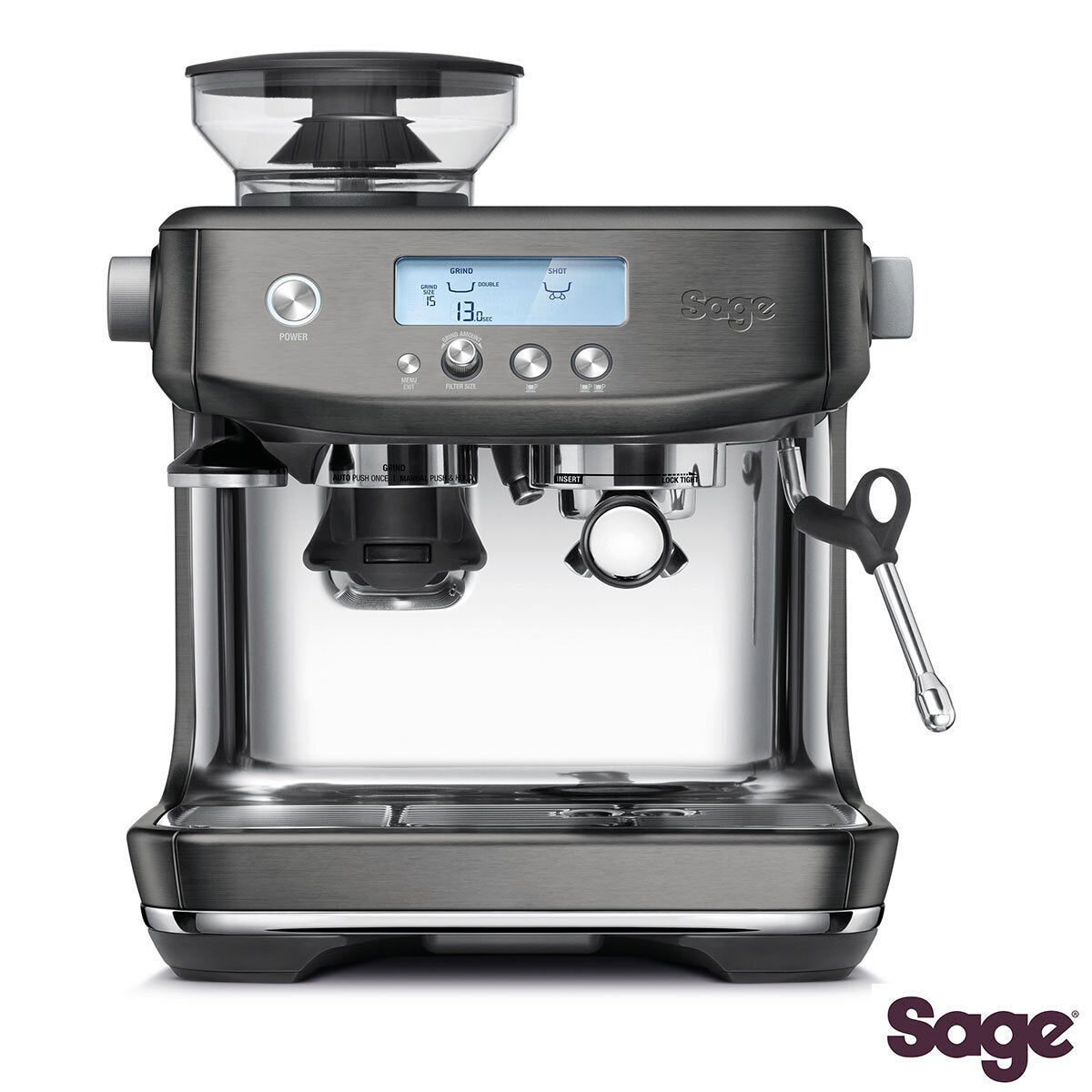 Sage Barista Pro Bean to Cup Espresso Coffee Machine SES878BST Black Silver