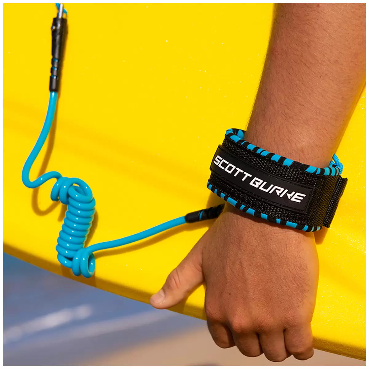 Scott Burke Surf Krypton EPS Bodyboard With Leash Yellow