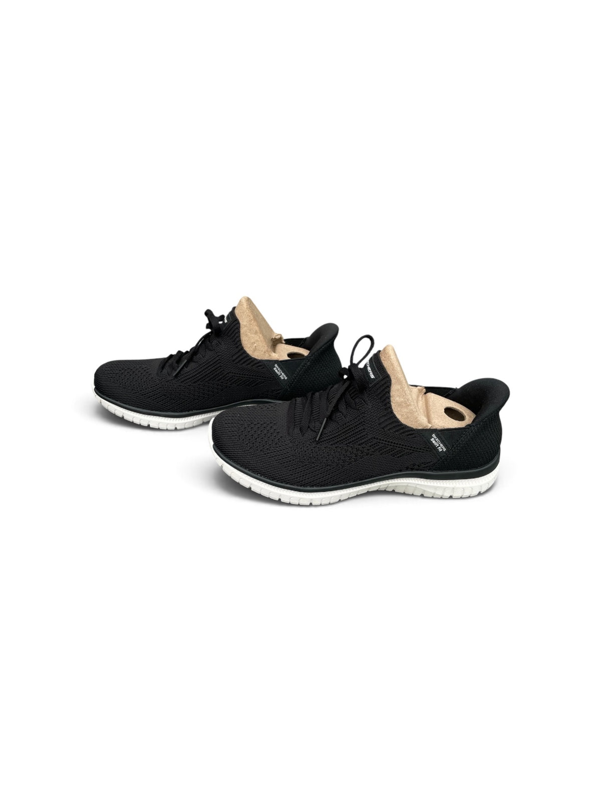 Skechers Ladies Swift Fit Slip On Trainers Shoes Black UK Size 4