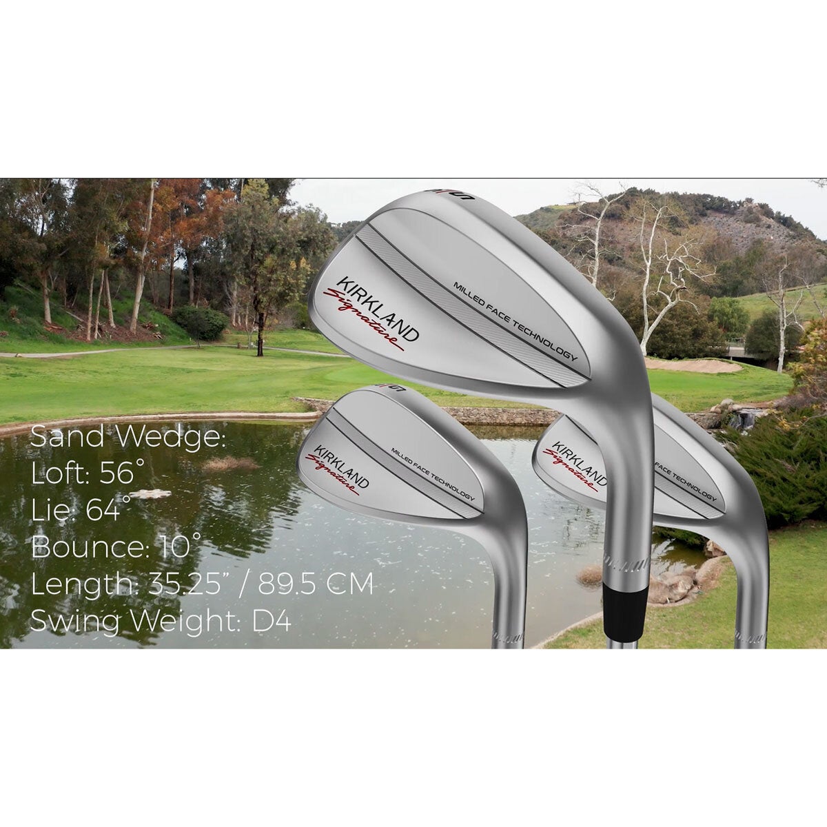 Kirkland Signature 3 Piece Golf Wedge Set Right Handed Milled Face Steel
