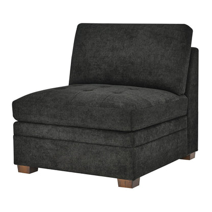 Thomasville Tisdale Dark Grey Fabric Armless Chair