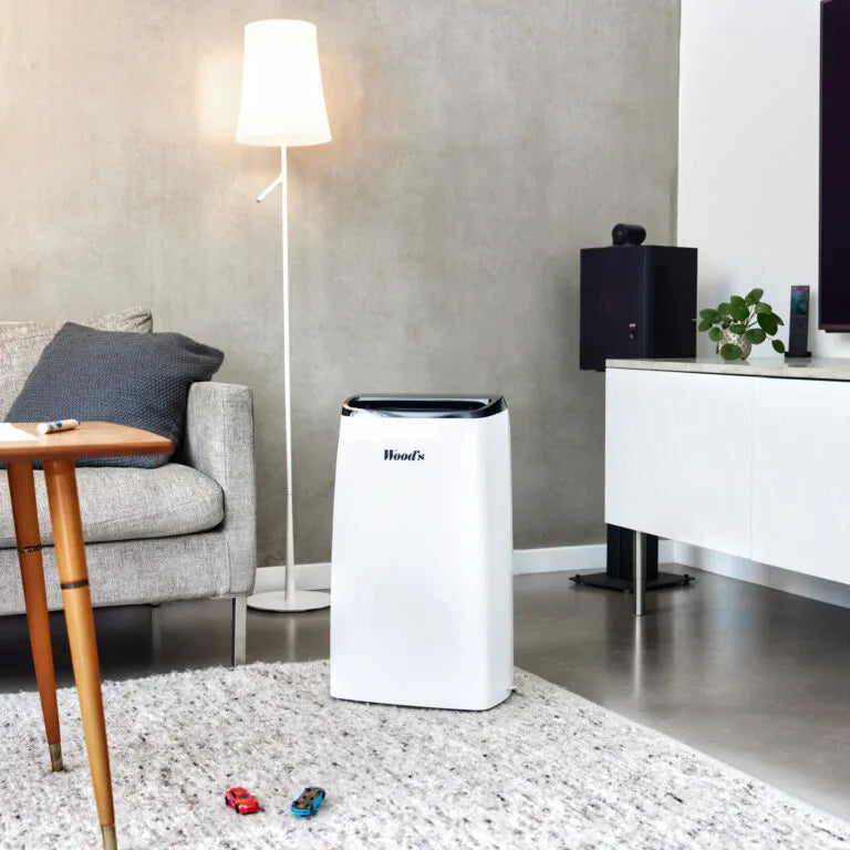 Woods MDK21 White Dehumidifier Portable Home Damp Moisture Remover 20L Daily