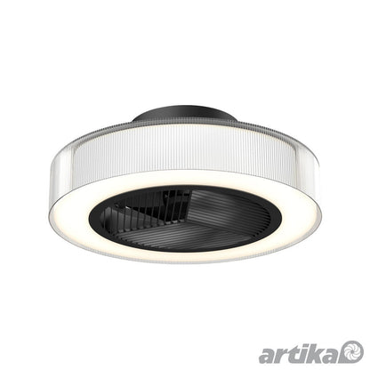 Artika Groove 20" LED Ceiling Fan Light Remote Control Black 51cm Bedroom