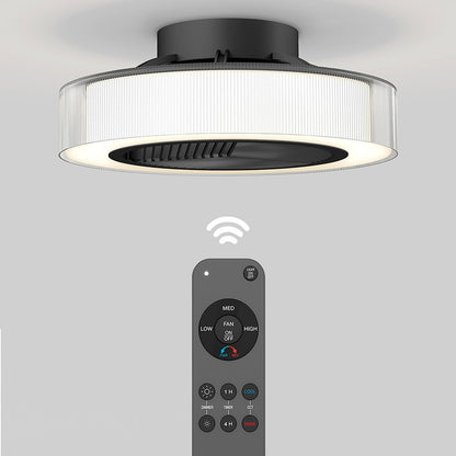 Artika Groove 20" LED Ceiling Fan Light Remote Control Black 51cm Bedroom