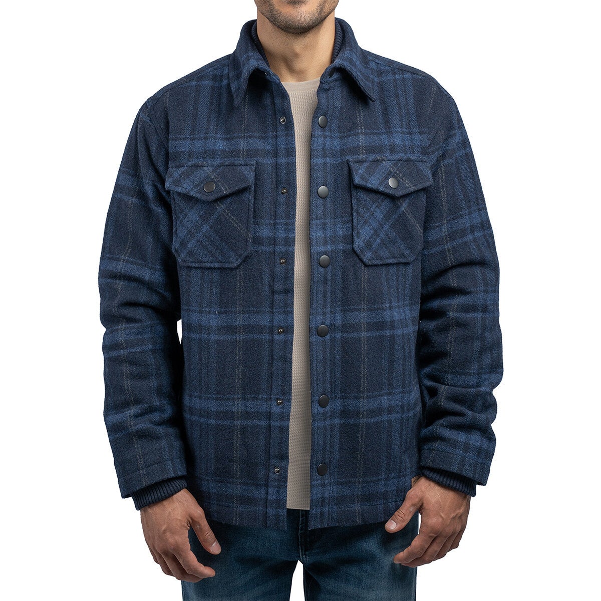 Jachs Men's Wool Blend Shirt Jacket Shacket Various Colours Sizes M to XXL Navy
