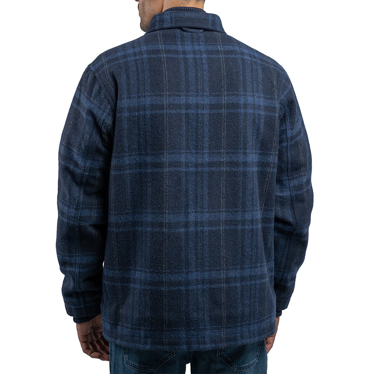 Jachs Men's Wool Blend Shirt Jacket Shacket Navy Smart Casual Winter Coat Top