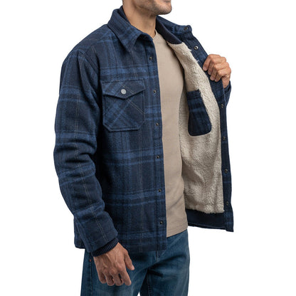 Jachs Men's Wool Blend Shirt Jacket Shacket Various Colours Sizes M to XXL Navy