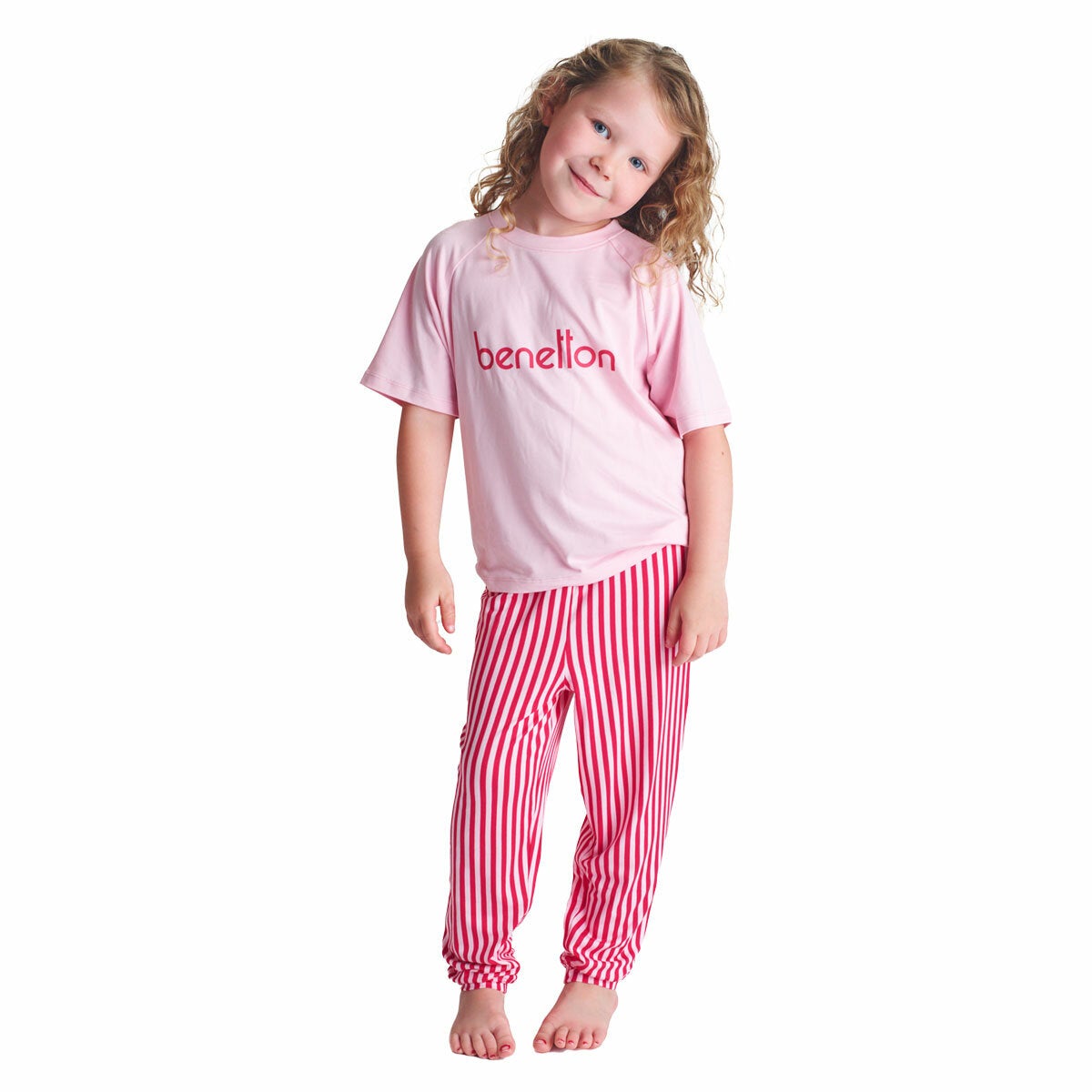 United Colours of Benetton Kids 4 Piece Pyjama Set Age 9/10 Various Colours