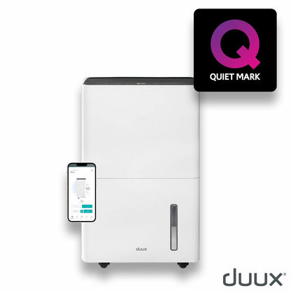 Duux Bora Smart Dehumidifier 30L Day DXDH30UK 50m² Laundry White 4L Tank