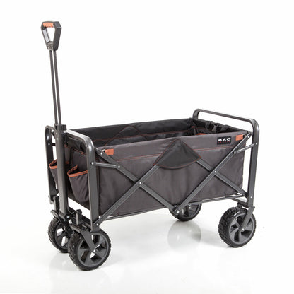 Mac Sports XL Steel Folding Wagon FY26 Brakes All Terrain 159kg Grey Cart