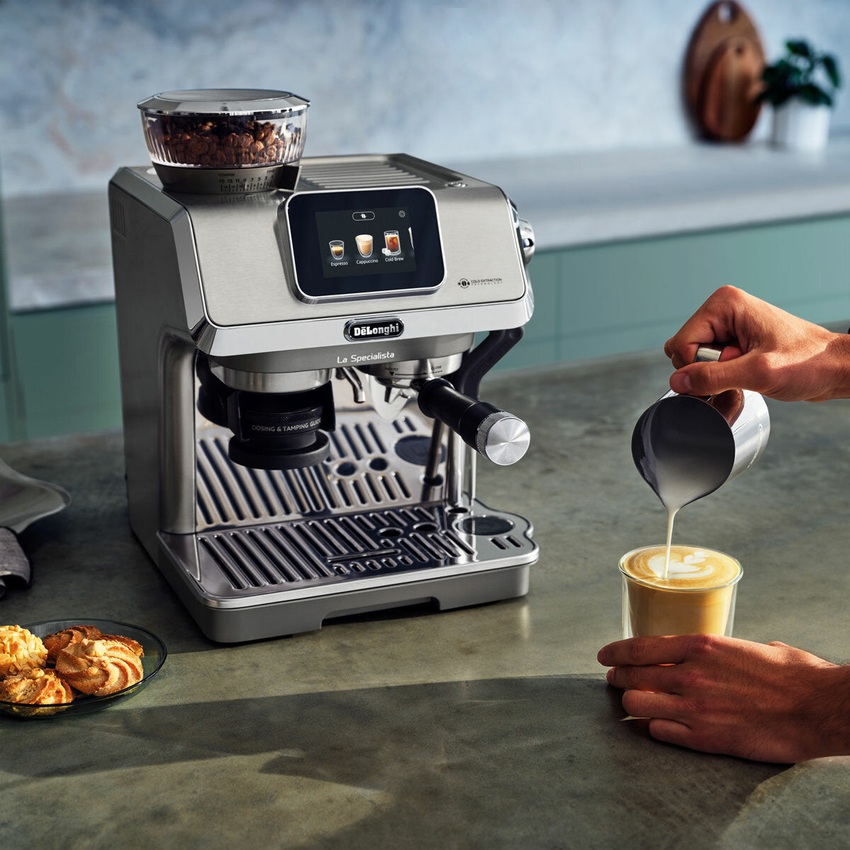 De'Longhi EC9455.M La Specialista Touch Bean to Cup Coffee Machine in Metal