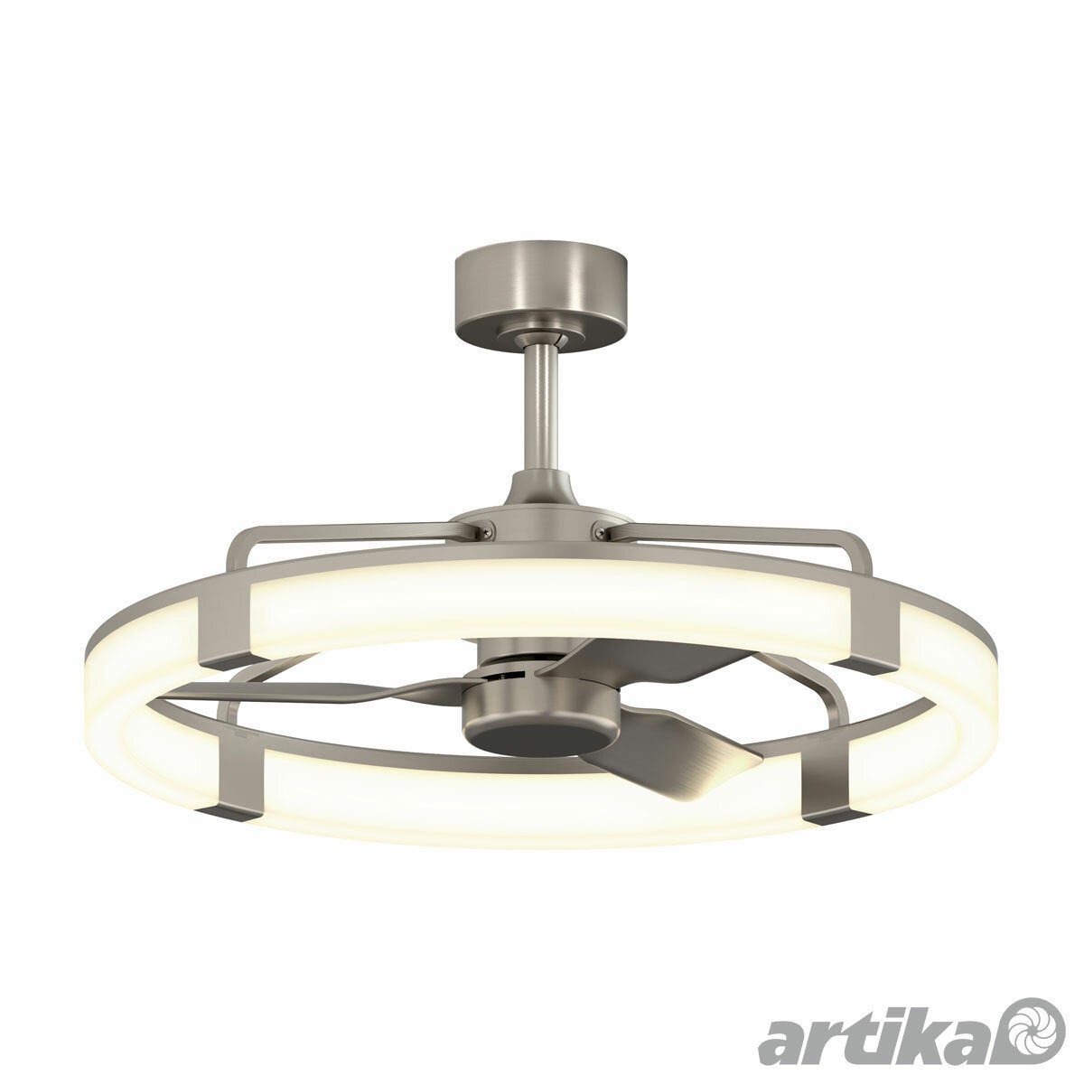 Artika Sunnyvale 28" Fandelier Ceiling Fan Light LED Remote Brushed Nickel