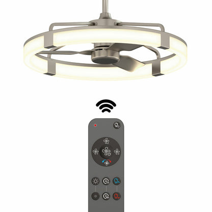 Artika Sunnyvale 28" Fandelier Ceiling Fan Light LED Remote Brushed Nickel