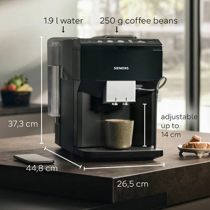 Siemens EQ500 TP513GB9 Bean to Cup Coffee Machine 1500W 15 Bar Piano Black