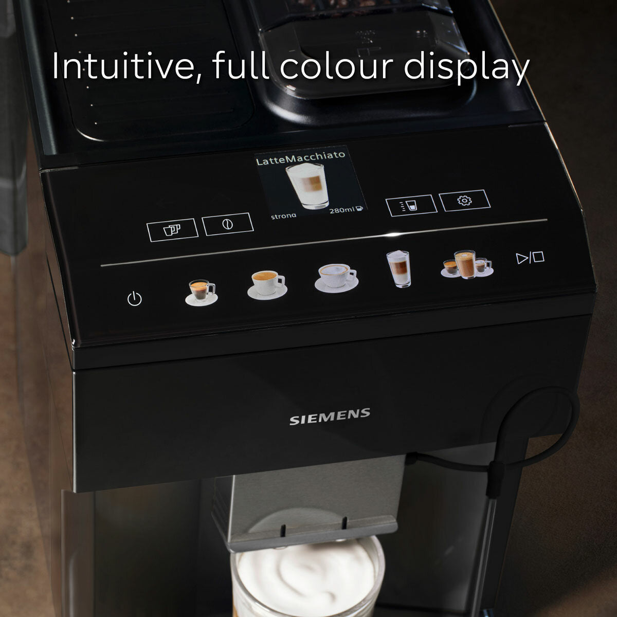 Siemens EQ500 TP513GB9 Bean to Cup Coffee Machine 1500W 15 Bar Piano Black