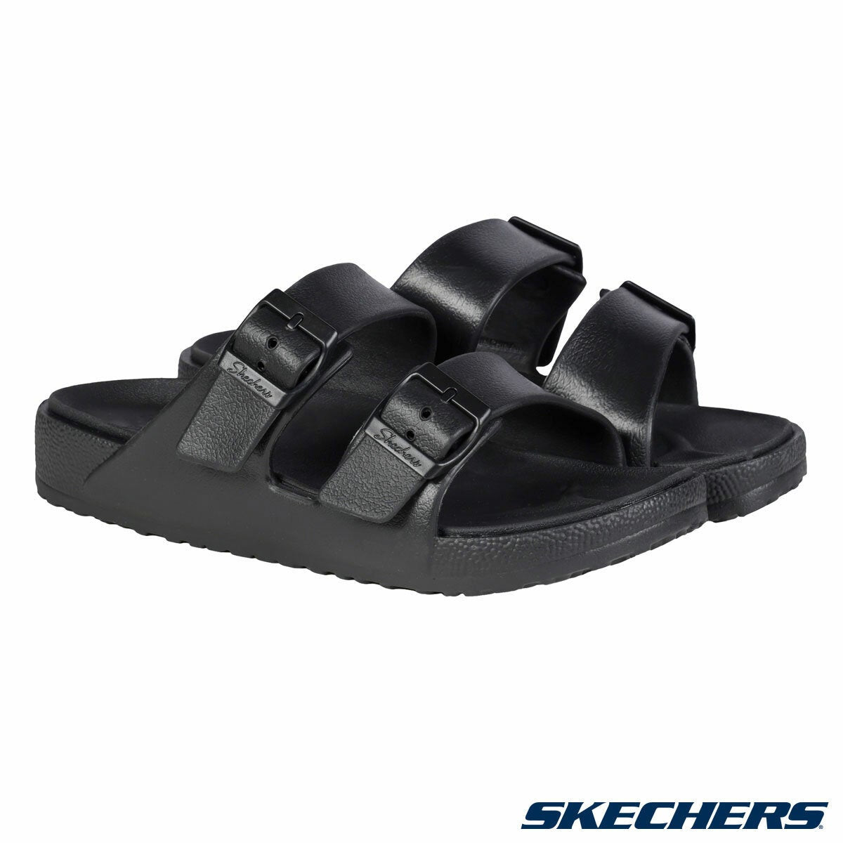 Skechers Cali Breeze Ladies Arch Comfort Slip On Sandals Black Sizes 4