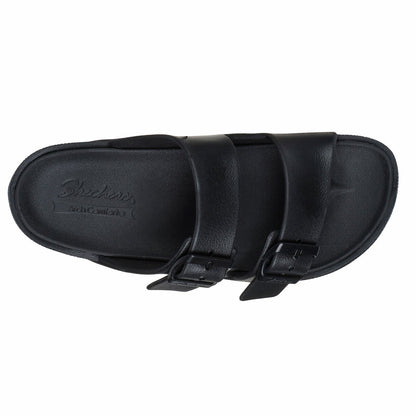 Skechers Cali Breeze Ladies Arch Comfort Slip On Sandals Black Sizes 4