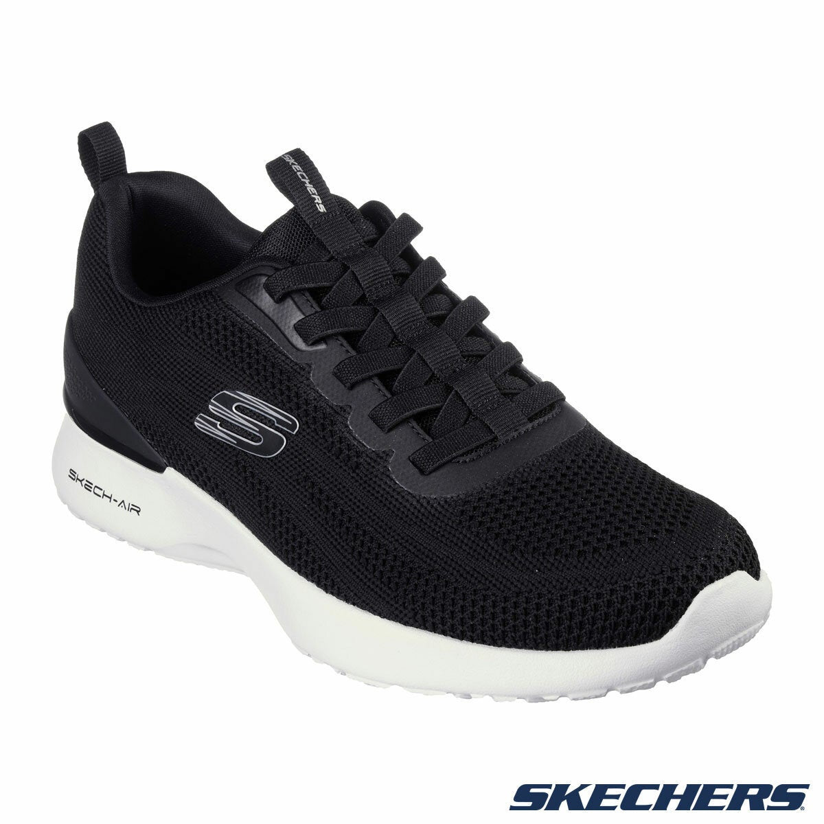 Skechers Skech-Air Dynamight Mens Black Trainers Memory Foam Running Shoes