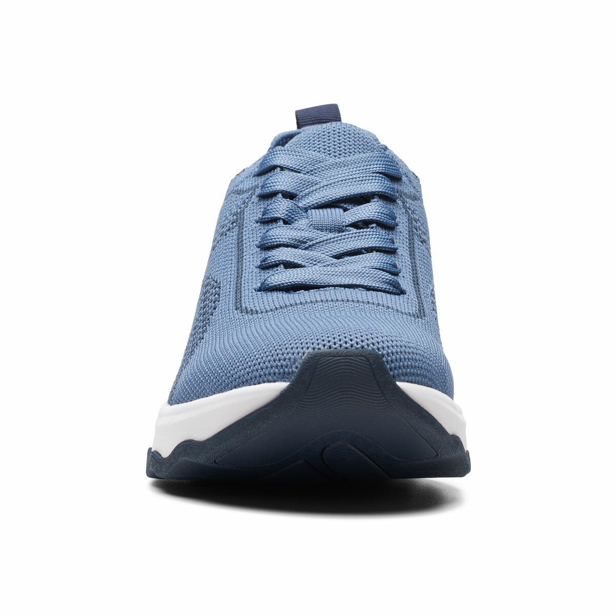 Clarks Ladies Circuit Tie Knitted Trainer Blue Casual Lace Up Shoe Size UK5
