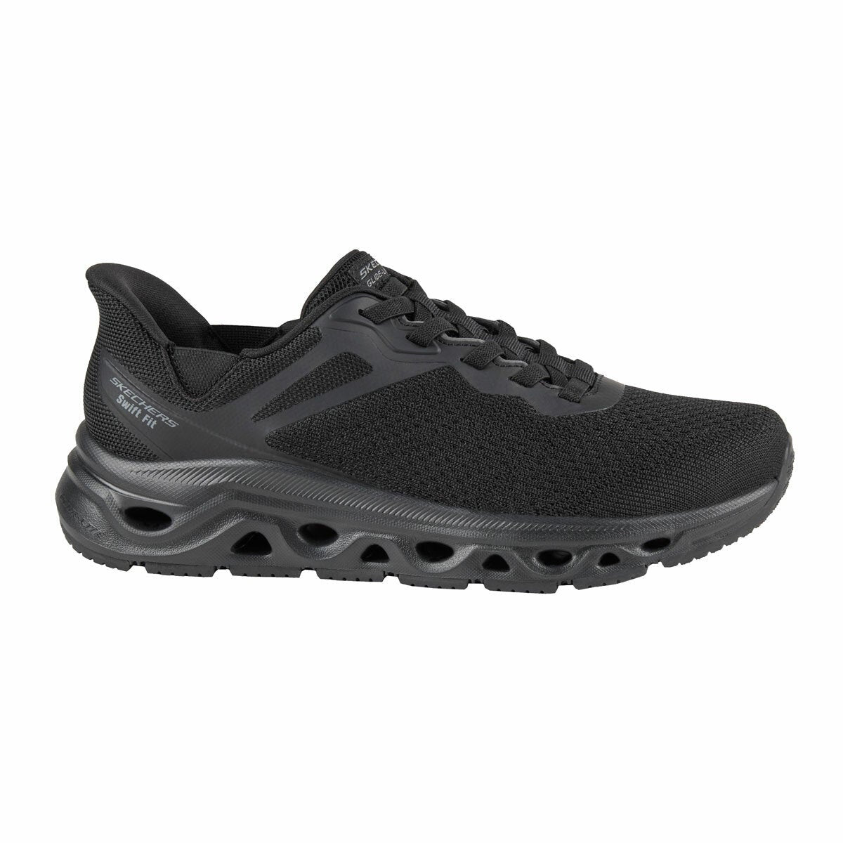 Skechers Mens Glide-Step Swift Fit Trainer Black Lightweight Slip-On Trainers