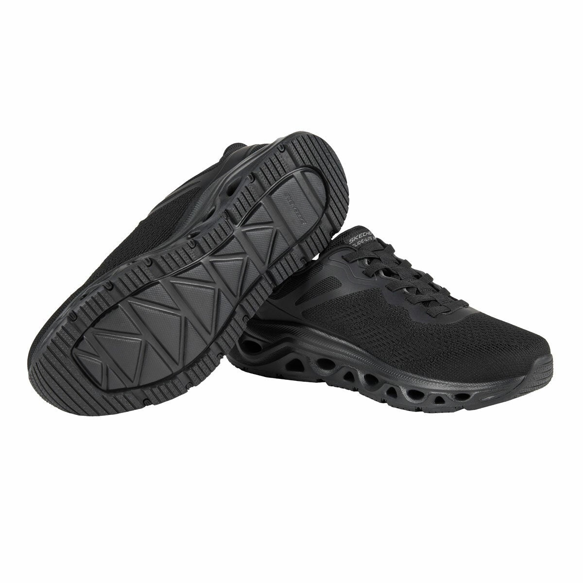 Skechers Mens Glide-Step Swift Fit Trainer Black Lightweight Slip-On Trainers