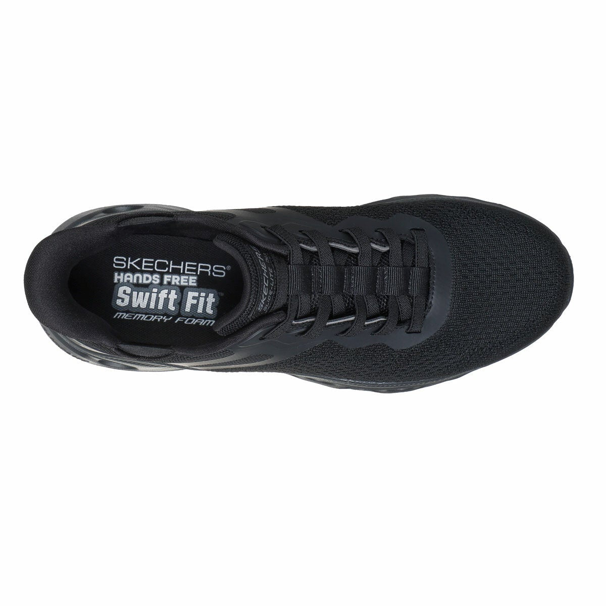 Skechers Mens Glide-Step Swift Fit Trainer Black Lightweight Slip-On Trainers