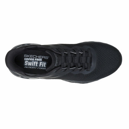Skechers Mens Glide-Step Swift Fit Trainer Black Lightweight Slip-On Trainers