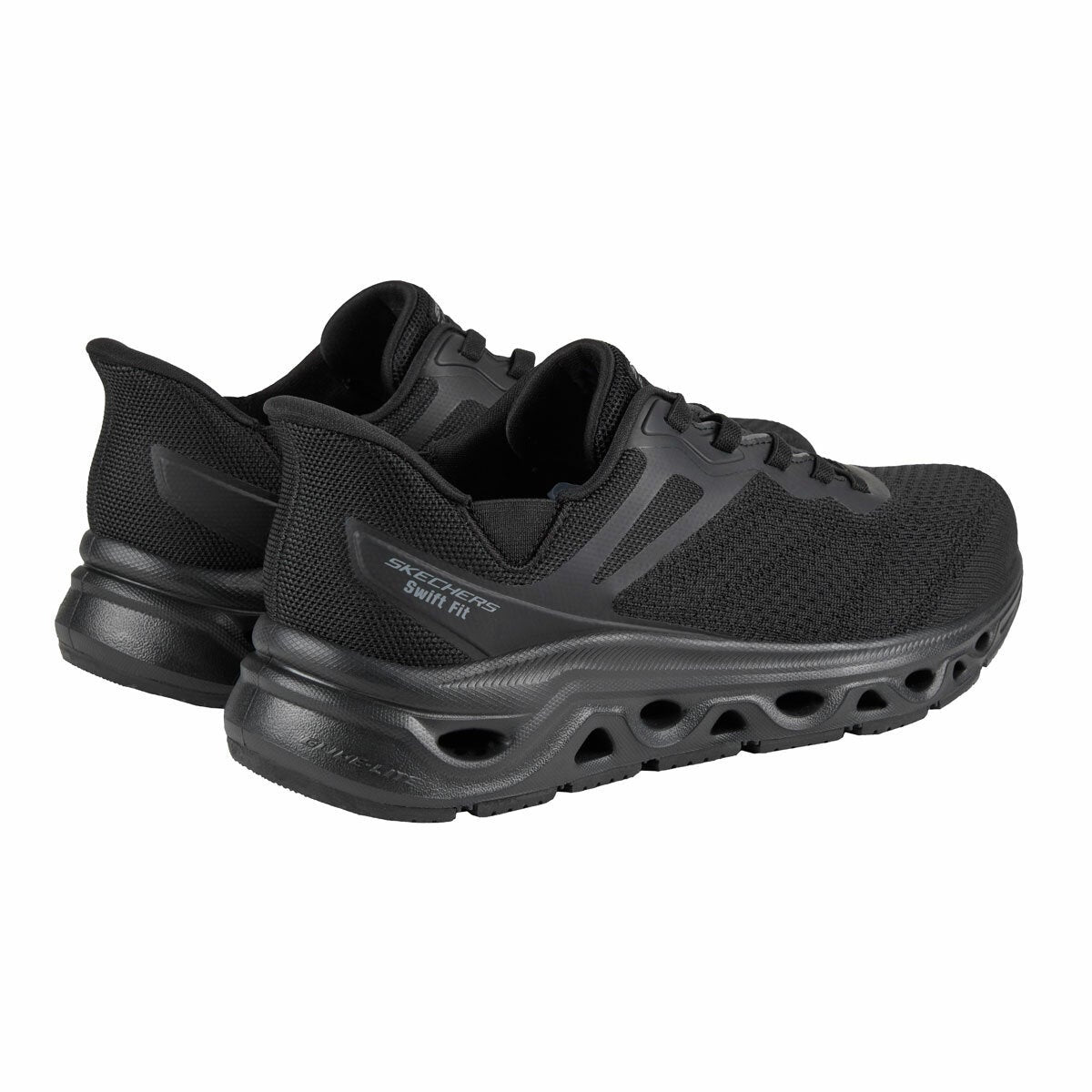 Skechers Mens Glide-Step Swift Fit Trainer Black Lightweight Slip-On Trainers