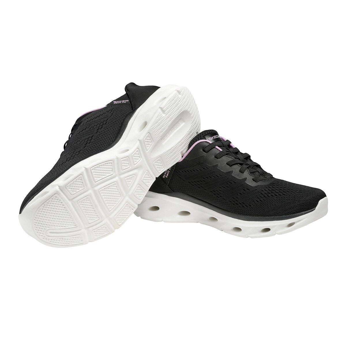 Skechers Ladies Glide-Step Swift Fit Slip-On Trainers Sneakers Black Sizes 7