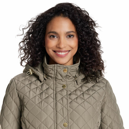 Weatherproof Ladies Short Quilted Jacket Brown Warm Winter Coat Gilet Size M