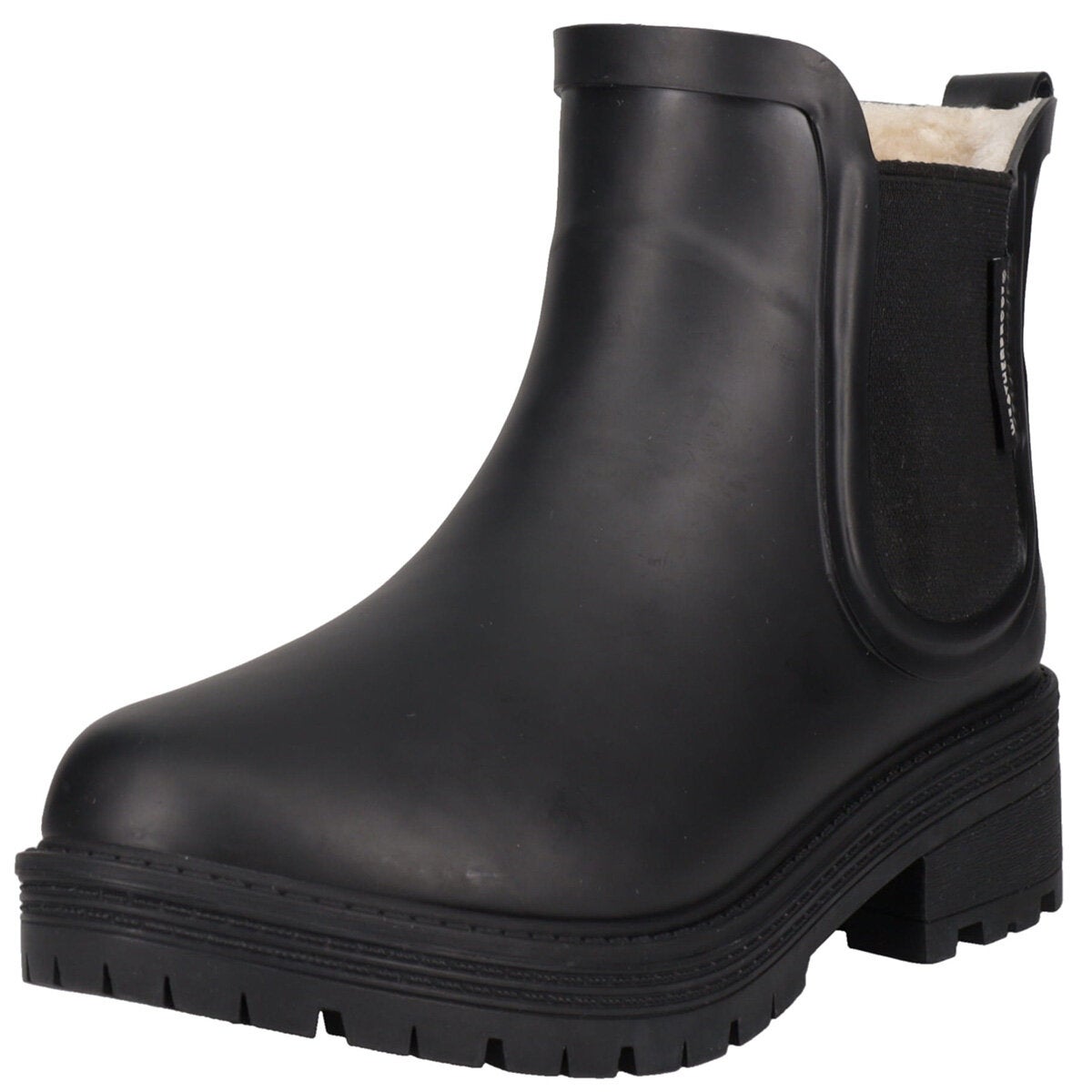 Weatherproof Ladies Fur Lined PU Ankle Boots Black UK Size 5 Winter Warm