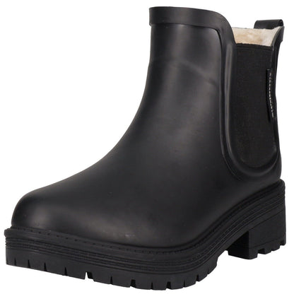 Weatherproof Ladies Fur Lined PU Ankle Boots Black UK Size 5 Winter Warm