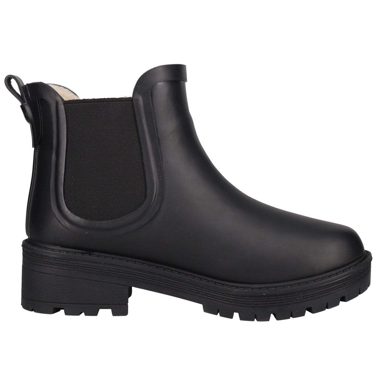 Weatherproof Ladies Fur Lined PU Ankle Boot Black UK Sizes 8 Winter Warm