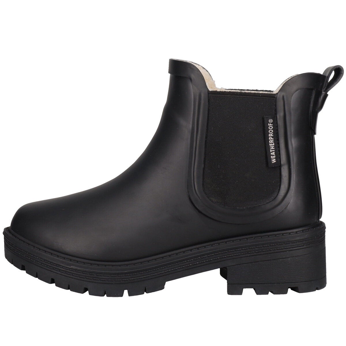 Weatherproof Ladies Fur Lined PU Ankle Boot Black UK Sizes 8 Winter Warm