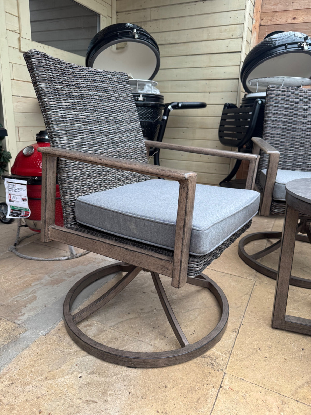 Agio McKinnon 3 Piece Small Space Garden Patio Furniture Set Outdoor Seating
