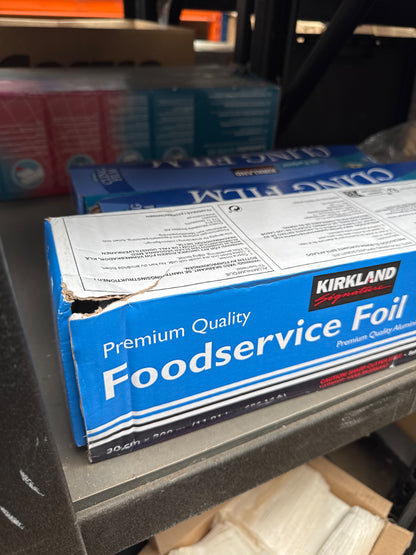 Kirkland Signature Aluminium Foil 30cm x 200m Sharp Cutter Kitchen Baking