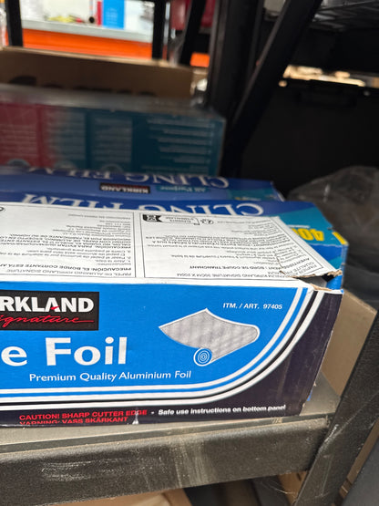 Kirkland Signature Aluminium Foil 30cm x 200m Sharp Cutter Kitchen Baking