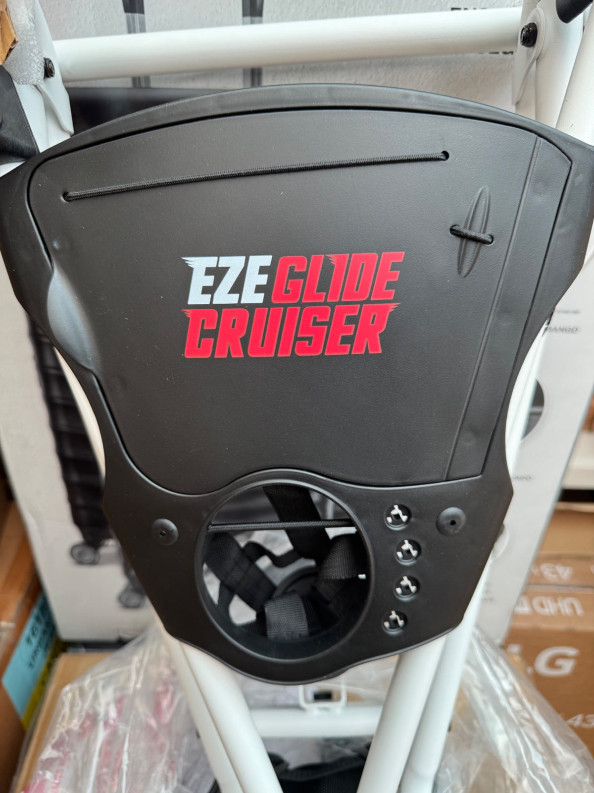 Eze Glide Cruiser Push Golf Trolley Soft Grip Foldable Durable White