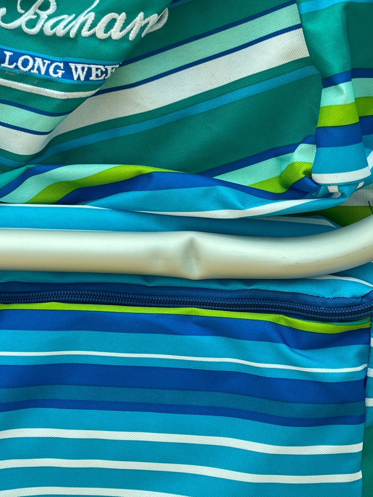 Tommy Bahama Backpack Beach Chair Aluminium 5-Position Reclining Blue Polyester