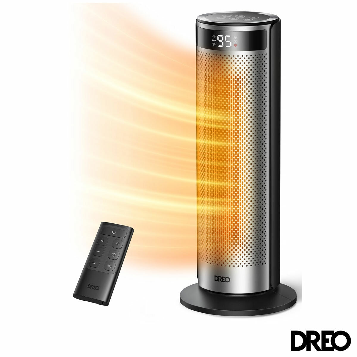 Dreo Solaris 628 Ceramic Tower Heater 2000W Oscillating Remote Control Black