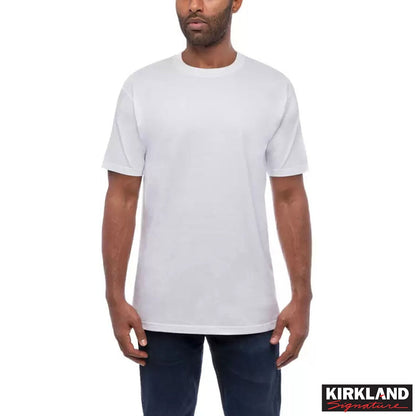 Kirkland Signature Men's White Crewneck Cotton T-Shirt 6 Pack Large Everyday