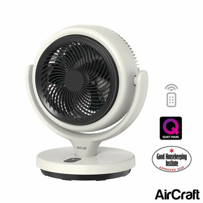 AirCraft Lume Mini Desktop Fan Remote Control LED Ambient Light 12 Speed 24W