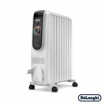 De'Longhi Dragon TRD5082T 2000W Oil Filled Radiator White 24Hr Timer 3 Mode