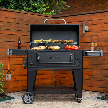Masterbuilt 36" Charcoal BBQ Grill Wagon FY27 930in² Steel Barbecue Black