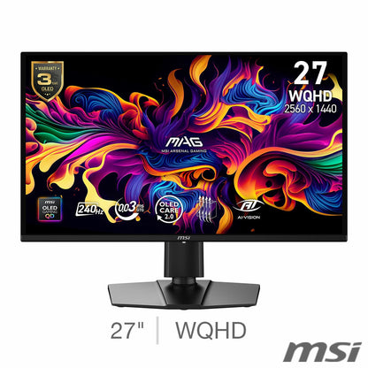 MSI MAG274QP 27" QD-OLED Gaming Monitor WQHD 2560x1440 240Hz 0.03ms Black